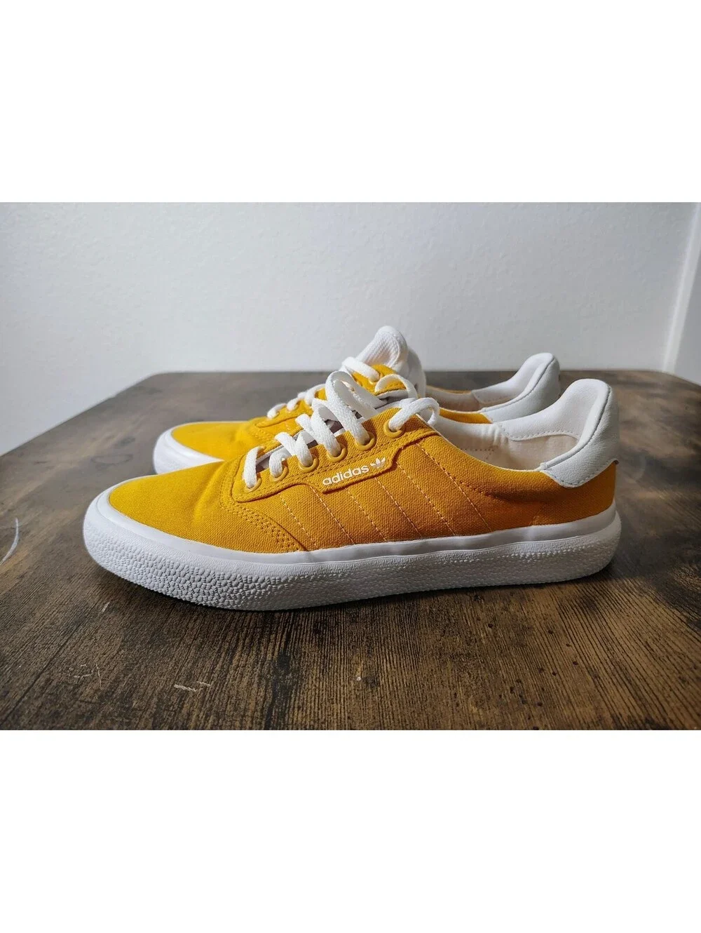 Adidas 3MC Active Gold Yellow Canvas Low Top Skateboarding Shoes M sz 7 W sz 8.5